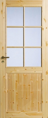 Дверь Jeld-Wen модель Tradition 52 прозрачный лак со стеклом