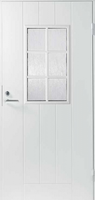 Теплая входная дверь Jeld-Wen Basic B0015, белая, 